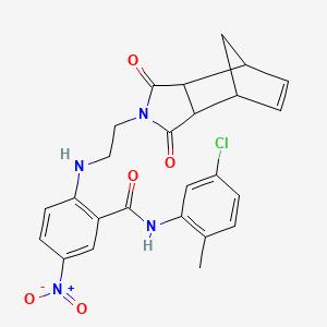 molecular formula C25H23ClN4O5 B4191965 N-(5-chloro-2-methylphenyl)-2-[2-(3,5-dioxo-4-azatricyclo[5.2.1.02,6]dec-8-en-4-yl)ethylamino]-5-nitrobenzamide 
