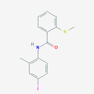 molecular formula C15H14INOS B4192020 N-(4-iodo-2-methylphenyl)-2-methylsulfanylbenzamide 