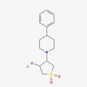 molecular formula C15H21NO3S B4192034 3-HYDROXY-4-(4-PHENYLPIPERIDIN-1-YL)-1LAMBDA6-THIOLANE-11-DIONE 
