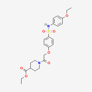 molecular formula C24H30N2O7S B4192123 Ethyl 1-[2-[4-[(4-ethoxyphenyl)sulfamoyl]phenoxy]acetyl]piperidine-4-carboxylate 