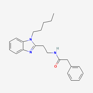 molecular formula C22H27N3O B4192209 N-[2-(1-PENTYL-1H-1,3-BENZODIAZOL-2-YL)ETHYL]-2-PHENYLACETAMIDE 