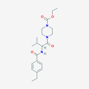molecular formula C21H31N3O4 B4192247 ethyl 4-{N-[(4-ethylphenyl)carbonyl]valyl}piperazine-1-carboxylate 