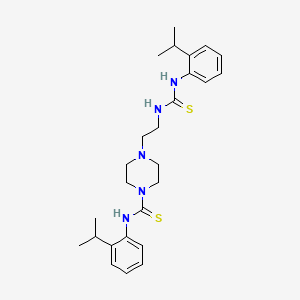 molecular formula C26H37N5S2 B4192302 N-[2-(propan-2-yl)phenyl]-4-[2-({[2-(propan-2-yl)phenyl]carbamothioyl}amino)ethyl]piperazine-1-carbothioamide 