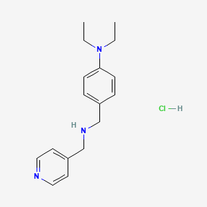 molecular formula C17H24ClN3 B4192336 N,N-diethyl-4-[(pyridin-4-ylmethylamino)methyl]aniline;hydrochloride 