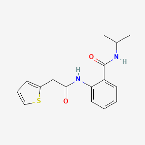 molecular formula C16H18N2O2S B4192445 N-(PROPAN-2-YL)-2-[2-(THIOPHEN-2-YL)ACETAMIDO]BENZAMIDE 
