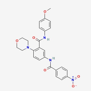 molecular formula C25H24N4O6 B4192574 N-(4-methoxyphenyl)-2-morpholin-4-yl-5-[(4-nitrobenzoyl)amino]benzamide 