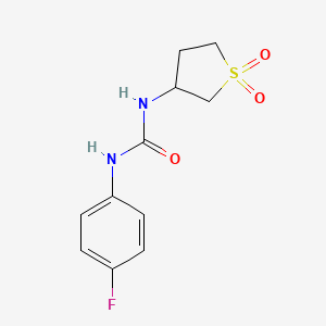 molecular formula C11H13FN2O3S B4192702 Urea,N-(4-fluorophenyl)-N-(tetrahydro-1,1-dioxido-3-thienyl)-(9ci) 