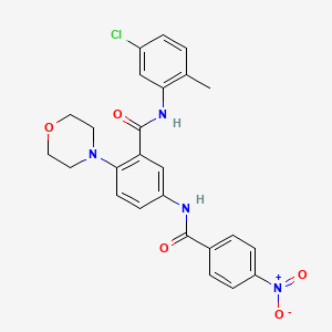 molecular formula C25H23ClN4O5 B4192847 N-(5-chloro-2-methylphenyl)-2-morpholin-4-yl-5-[(4-nitrobenzoyl)amino]benzamide 