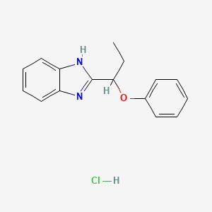 molecular formula C16H17ClN2O B4192848 2-(1-phenoxypropyl)-1H-benzimidazole;hydrochloride 