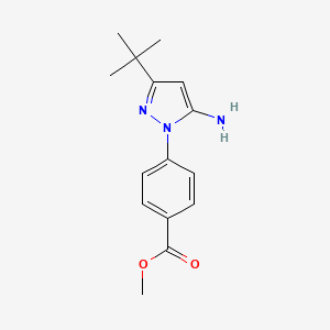 molecular formula C15H19N3O2 B4192856 methyl 4-(5-amino-3-tert-butylpyrazol-1-yl)benzoate 