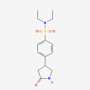 molecular formula C14H20N2O3S B4192984 NN-DIETHYL-4-(5-OXOPYRROLIDIN-3-YL)BENZENE-1-SULFONAMIDE 