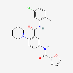 molecular formula C24H24ClN3O3 B4193025 N-[3-[(5-chloro-2-methylphenyl)carbamoyl]-4-piperidin-1-ylphenyl]furan-2-carboxamide 