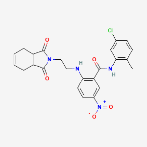 molecular formula C24H23ClN4O5 B4193189 N-(5-chloro-2-methylphenyl)-2-[2-(1,3-dioxo-3a,4,7,7a-tetrahydroisoindol-2-yl)ethylamino]-5-nitrobenzamide 
