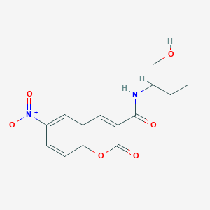 molecular formula C14H14N2O6 B4193201 N-[1-(hydroxymethyl)propyl]-6-nitro-2-oxo-2H-chromene-3-carboxamide 