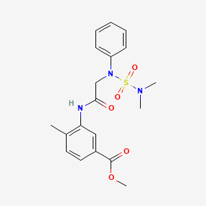 molecular formula C19H23N3O5S B4193246 METHYL 3-{2-[(DIMETHYLSULFAMOYL)(PHENYL)AMINO]ACETAMIDO}-4-METHYLBENZOATE 