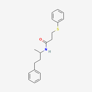 molecular formula C19H23NOS B4193407 N-(4-phenylbutan-2-yl)-3-(phenylsulfanyl)propanamide 