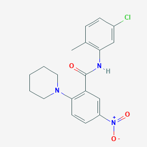 molecular formula C19H20ClN3O3 B4193521 N-(5-chloro-2-methylphenyl)-5-nitro-2-piperidin-1-ylbenzamide 