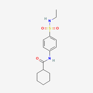 molecular formula C15H22N2O3S B4193549 N-[4-(ethylsulfamoyl)phenyl]cyclohexanecarboxamide 