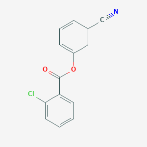 molecular formula C14H8ClNO2 B4193670 (3-Cyanophenyl) 2-chlorobenzoate 