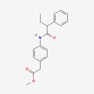 molecular formula C19H21NO3 B4193693 methyl {4-[(2-phenylbutanoyl)amino]phenyl}acetate 