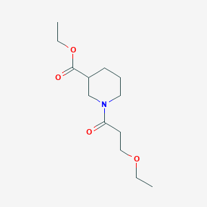 molecular formula C13H23NO4 B4193767 Ethyl 1-(3-ethoxypropanoyl)piperidine-3-carboxylate 