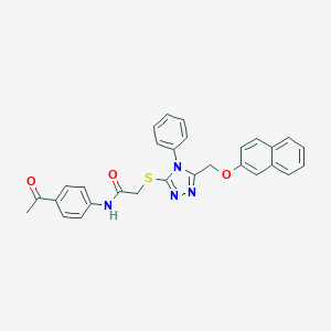 N-(4-acetylphenyl)-2-({5-[(2-naphthyloxy)methyl]-4-phenyl-4H-1,2,4-triazol-3-yl}sulfanyl)acetamide