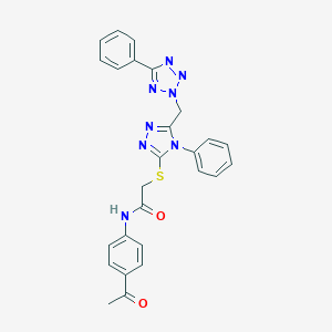 N-(4-acetylphenyl)-2-({4-phenyl-5-[(5-phenyl-2H-tetraazol-2-yl)methyl]-4H-1,2,4-triazol-3-yl}sulfanyl)acetamide