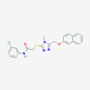 N-(3-chlorophenyl)-2-({4-methyl-5-[(2-naphthyloxy)methyl]-4H-1,2,4-triazol-3-yl}sulfanyl)acetamide