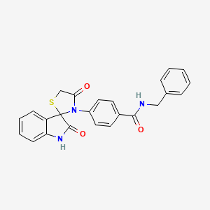 molecular formula C24H19N3O3S B4193891 N-BENZYL-4-{2,4'-DIOXO-1,2-DIHYDROSPIRO[INDOLE-3,2'-[1,3]THIAZOLIDIN]-3'-YL}BENZAMIDE 