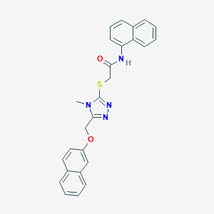 2-({4-methyl-5-[(2-naphthyloxy)methyl]-4H-1,2,4-triazol-3-yl}sulfanyl)-N-(1-naphthyl)acetamide