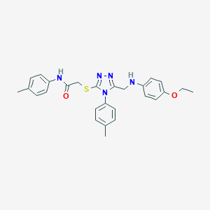 2-{[5-[(4-ethoxyanilino)methyl]-4-(4-methylphenyl)-4H-1,2,4-triazol-3-yl]sulfanyl}-N-(4-methylphenyl)acetamide