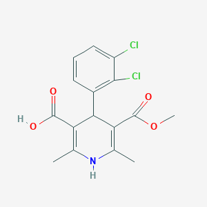 B041940 4-(2,3-Dichlorophenyl)-5-(methoxycarbonyl)-2,6-dimethyl-1,4-dihydropyridine-3-carboxylic acid CAS No. 123853-39-4