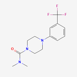 molecular formula C14H18F3N3O B4194084 N,N-dimethyl-4-[3-(trifluoromethyl)phenyl]piperazine-1-carboxamide 