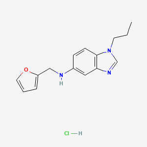 molecular formula C15H18ClN3O B4194124 N-(furan-2-ylmethyl)-1-propylbenzimidazol-5-amine;hydrochloride 