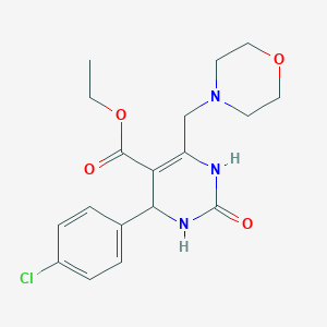 molecular formula C18H22ClN3O4 B4194194 Ethyl 4-(4-chlorophenyl)-6-[(morpholin-4-YL)methyl]-2-oxo-1,2,3,4-tetrahydropyrimidine-5-carboxylate 