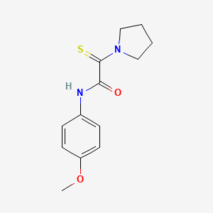 molecular formula C13H16N2O2S B4194395 N-(4-methoxyphenyl)-2-(1-pyrrolidinyl)-2-thioxoacetamide 