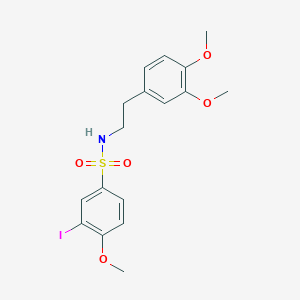 molecular formula C17H20INO5S B4194551 N-[2-(3,4-dimethoxyphenyl)ethyl]-3-iodo-4-methoxybenzenesulfonamide 