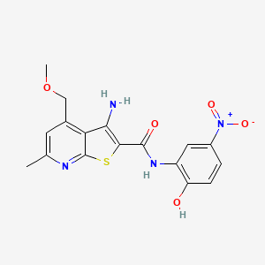 molecular formula C17H16N4O5S B4194574 3-amino-N-(2-hydroxy-5-nitrophenyl)-4-(methoxymethyl)-6-methylthieno[2,3-b]pyridine-2-carboxamide 
