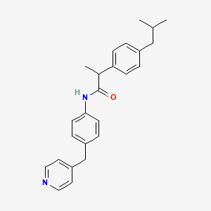 molecular formula C25H28N2O B4194635 2-[4-(2-METHYLPROPYL)PHENYL]-N-{4-[(PYRIDIN-4-YL)METHYL]PHENYL}PROPANAMIDE 