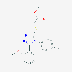 molecular formula C19H19N3O3S B419470 methyl {[5-(2-methoxyphenyl)-4-(4-methylphenyl)-4H-1,2,4-triazol-3-yl]sulfanyl}acetate 