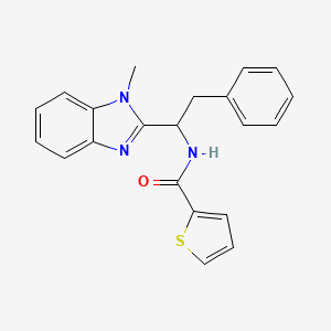 molecular formula C21H19N3OS B4194763 N-[1-(1-methyl-1H-benzimidazol-2-yl)-2-phenylethyl]thiophene-2-carboxamide 