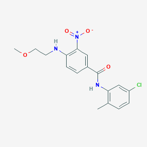 molecular formula C17H18ClN3O4 B4194884 N-(5-chloro-2-methylphenyl)-4-(2-methoxyethylamino)-3-nitrobenzamide 