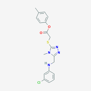 4-methylphenyl ({5-[(3-chloroanilino)methyl]-4-methyl-4H-1,2,4-triazol-3-yl}sulfanyl)acetate