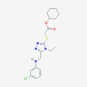 cyclohexyl ({5-[(3-chloroanilino)methyl]-4-ethyl-4H-1,2,4-triazol-3-yl}sulfanyl)acetate