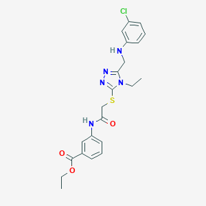 ethyl 3-{[({5-[(3-chloroanilino)methyl]-4-ethyl-4H-1,2,4-triazol-3-yl}sulfanyl)acetyl]amino}benzoate
