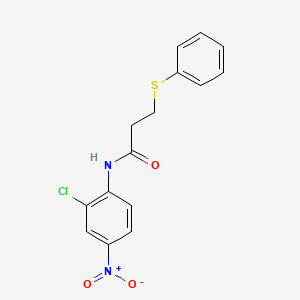 molecular formula C15H13ClN2O3S B4194961 N-(2-chloro-4-nitrophenyl)-3-(phenylsulfanyl)propanamide 