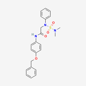molecular formula C23H25N3O4S B4194987 N~1~-[4-(benzyloxy)phenyl]-N~2~-[(dimethylamino)sulfonyl]-N~2~-phenylglycinamide 