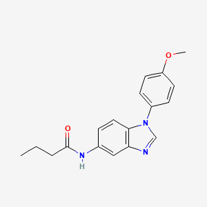 molecular formula C18H19N3O2 B4195011 N-[1-(4-methoxyphenyl)benzimidazol-5-yl]butanamide 