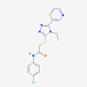 N-(4-chlorophenyl)-2-{[4-ethyl-5-(pyridin-3-yl)-4H-1,2,4-triazol-3-yl]sulfanyl}acetamide