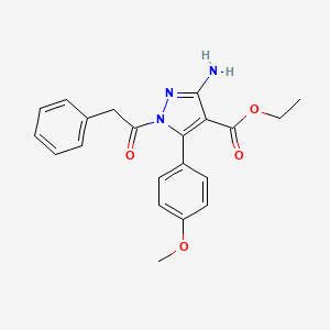 molecular formula C21H21N3O4 B4195077 ethyl 3-amino-5-(4-methoxyphenyl)-1-(2-phenylacetyl)-1H-pyrazole-4-carboxylate 